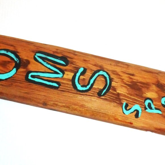 MOM'S SPACE Hand Painted WOOD SIGN Wood Plank Rustic Wood SAYING - Picture 2 of 6